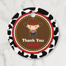 Étiquettes Cadeau Cowboy Ouest Vieux Ouest Anniversaire