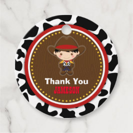 Étiquettes Cadeau Cowboy Ouest Vieux Ouest Anniversaire