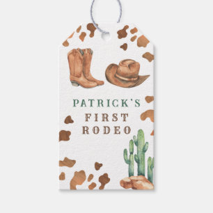 Étiquettes-cadeau Cowboy Western Premier Rodéo fête d'anniversaire
