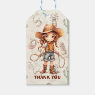 Étiquettes-cadeau Cowgirl 5e anniversaire Bash