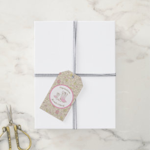 Étiquettes-cadeau Cowgirl Baby shower Pays Western Rose Girl