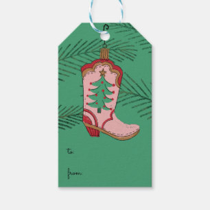 Étiquettes-cadeau Cowgirl Christmas Cowboy