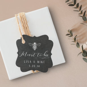 Étiquettes Cadeau Craie foncée destinée à la lune de miel abeille