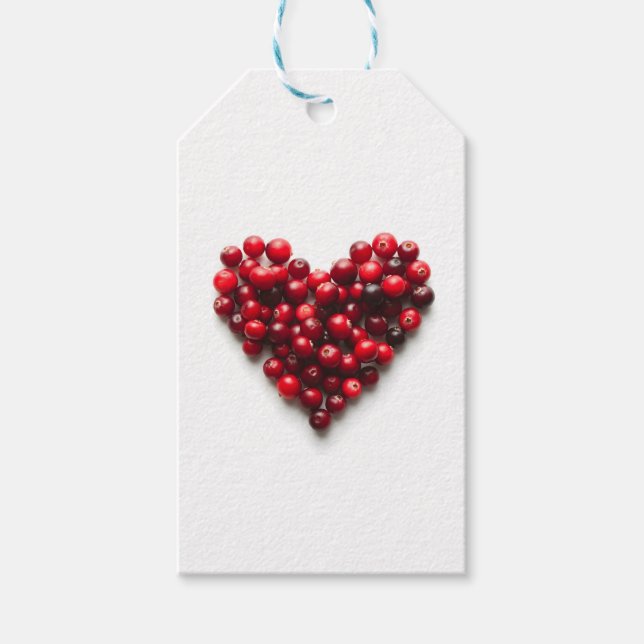 Étiquettes-cadeau Cranberry Heart (Devant)