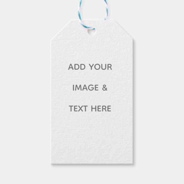 Étiquettes-cadeau Create Your Own white  (Devant)