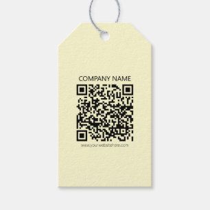 Étiquettes-cadeau Créer un code QR Jaune pâle