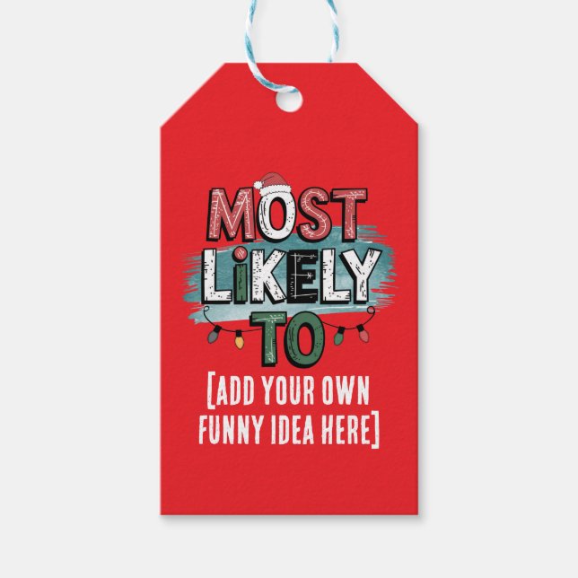 Étiquettes-cadeau 😂 créer une citation de Noël la plus susceptible  (Devant)