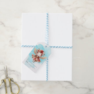 Étiquettes-cadeau Créez Votre Propre Ange aux Roses Étincelantes