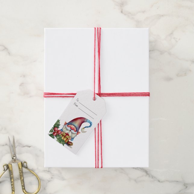 Étiquettes-cadeau Créez votre propre cadeau rouge et bleu présent (Avec de la ficelle)