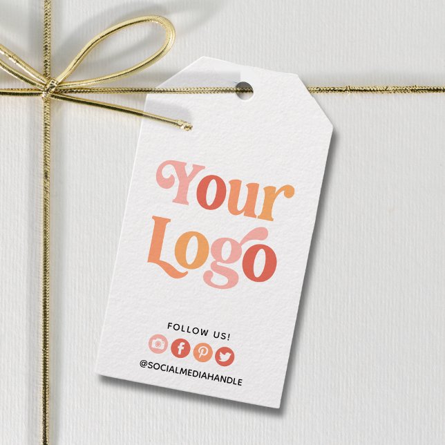 Étiquettes-cadeau Créez votre propre logo personnalisé Business Soci (Créateur téléchargé)
