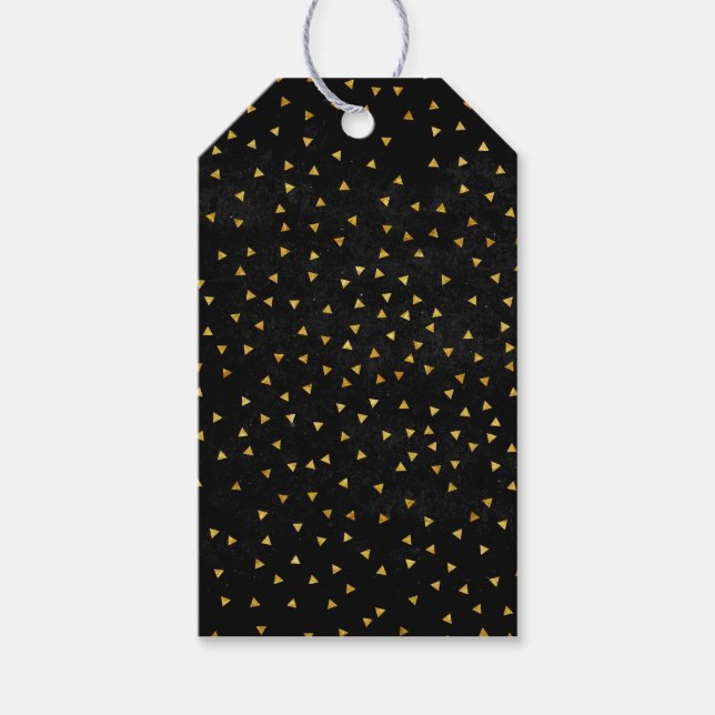 Étiquettes-cadeau Créez votre propre noir et or (Devant)