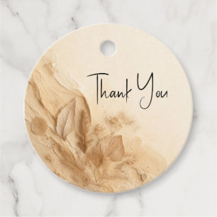 Étiquettes Cadeau Crème d'ivoire botanique mariage bohème texturé