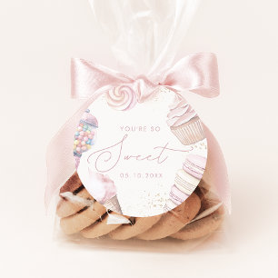 Étiquettes Cadeau Crème glacée pour bonbons roses pour filles