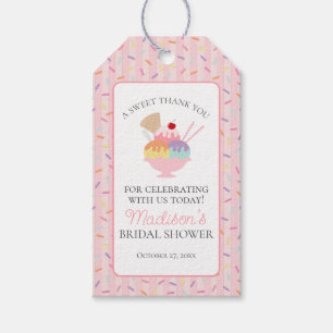 Étiquettes-cadeau Crème glacée Sundae Scooped Up Fête des mariées Fa