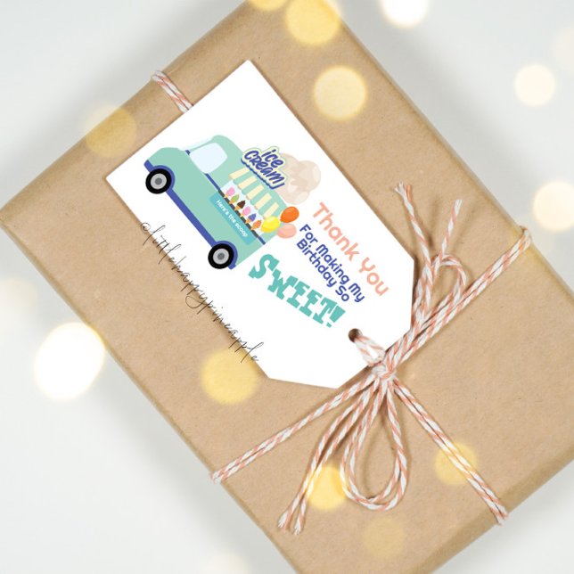 Étiquettes-cadeau Crème glacée Vous hurlez Anniversaire (Créateur téléchargé)