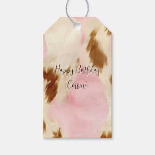 Étiquettes-cadeau Crème rose pâle blanc Brown