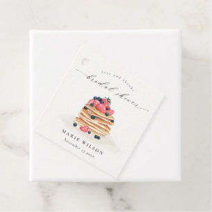 Étiquettes Cadeau Crêpe aux fruits rustique mignon aquarelle Baby Sh