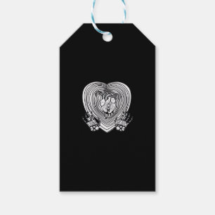 Étiquettes-cadeau Crier Coeur classique - Squelette Mains Coeur