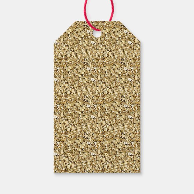 Étiquettes-cadeau cristal druzy - or métallique (Devant)