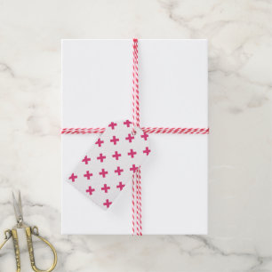 Étiquettes-cadeau Crochis de Fuchsia sur blanc