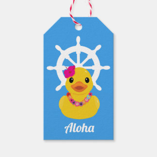 Étiquettes-cadeau Croisière Hawaïenne Aloha Chasse au Canard Caneton