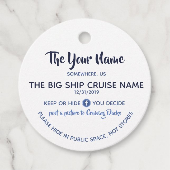 Étiquettes Cadeau Croisière sur mesure (Devant)
