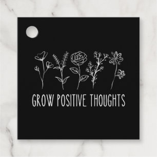 Étiquettes Cadeau Croissance personnalisée Pensées positives Esthéti