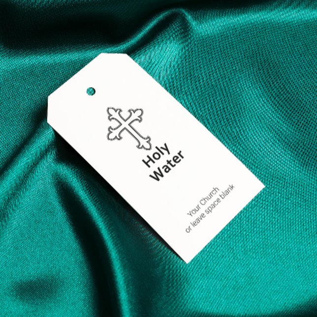 Étiquettes-cadeau Croix de l'Eau Sainte christianisme (Créateur téléchargé)