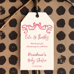 Étiquettes-cadeau Croquis arc-en-ciel rose baby shower en faveur