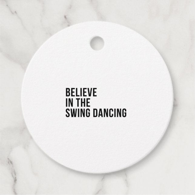 Étiquettes Cadeau Croyez en la danse swing (Devant)