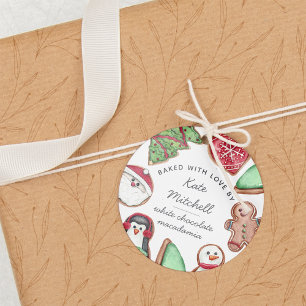 Étiquettes Cadeau Cuisine de Noël personnalisée