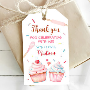 Étiquettes-cadeau Cupcake Décoration Party Cute Baking Girl Annivers
