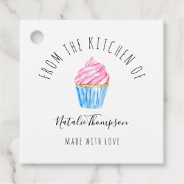 Étiquettes Cadeau Cupcake rose de la cuisine de cuisson maison