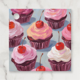 Étiquettes Cadeau Cupcakes aux cerises congelées | Fête d'anniversai