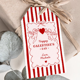 Étiquettes-cadeau Cupidon de style vintage gribouillages Bonne Galen