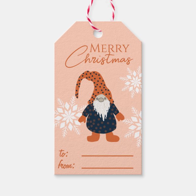 Étiquettes-cadeau Custom Holyday Christmas  Gnomes Name (Devant)