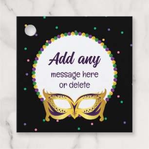 Étiquettes Cadeau CUSTOM Mardi Gras Theme Party Fun perles festives