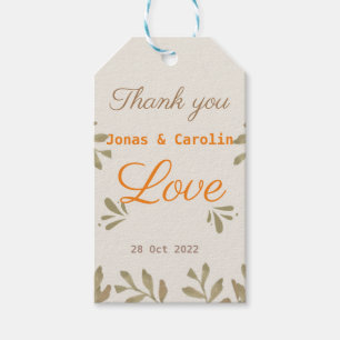 Étiquettes-cadeau Custom Spread amour verdure mariage élégant simple