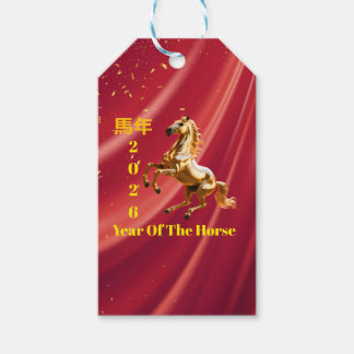 Étiquettes-cadeau Customized Red & Gold Festive Chinese New Year