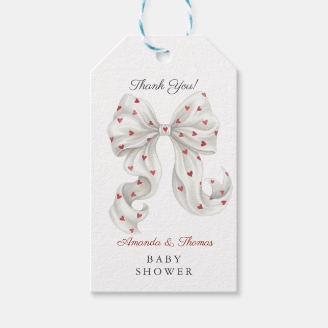 Étiquettes-cadeau Cute Aesthetic Baby Shower Thank You (Devant)