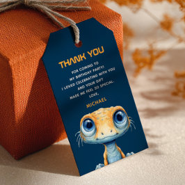 Étiquettes-cadeau Cute Alien Outer Space UFO 1st Birthday Thank You 
