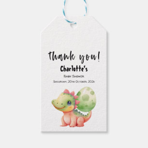 Étiquettes-cadeau Cute Aquarelle Bébé Dinosaure Baby shower