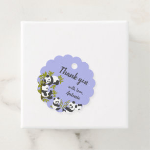 Étiquettes Cadeau Cute Bear Pandas Party Boy Anniversaire Cadeau Mer