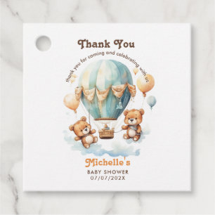 Étiquettes Cadeau Cute Bearly Wait Twins Baby shower Merci