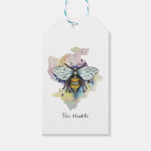 Étiquettes-cadeau Cute Bee And Rainbow Wash