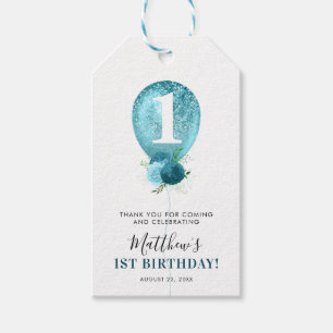 Étiquettes-cadeau Cute Boy Balloon 1er Anniversaire Fête Merci cadea