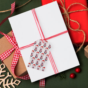 Étiquettes-cadeau Cute Bull Terrier Dog Christmas Pattern