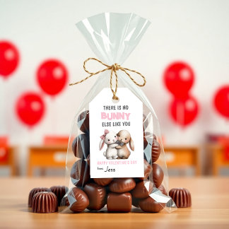 Étiquettes-cadeau Cute Bunny Classroom & Adult Valentines