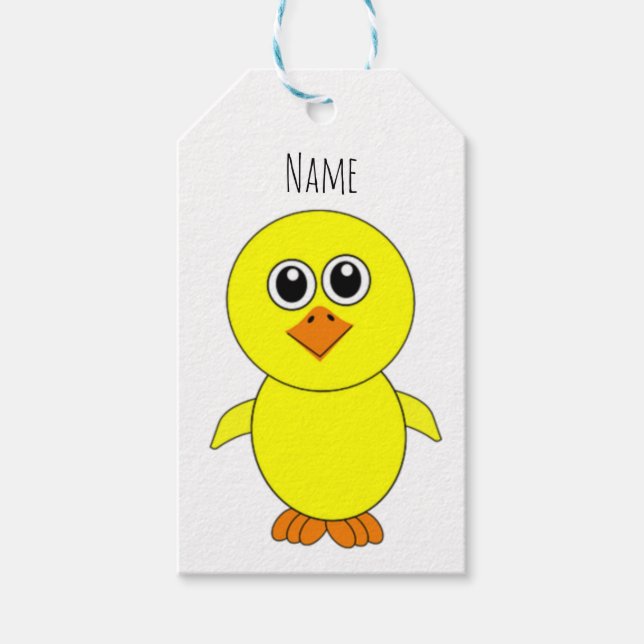 Étiquettes-cadeau Cute Chick Thunder_Cove (Devant)