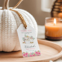 Cute Citrouille Floral Merci de Baby shower Favor